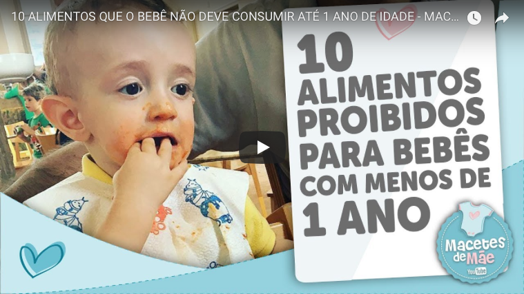 alimentos proibidos para bebês