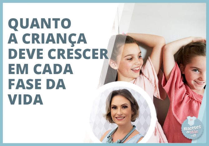 Quanto uma criança deve crescer em cada fase da vida