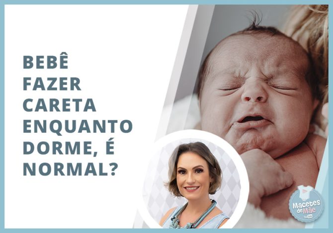 Bebê faz careta enquanto dorme